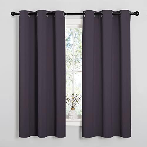 NICETOWN Greyish Purple Blackout Curtains 40 inches Length by NICETOWN
