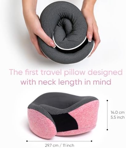 Proglobe Travel Pillow, 100% Pure Memory Foam Airplane Neck Pillow - Image 5