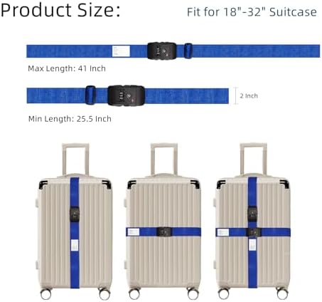 Travel Luggage Strap Adjustable Suitcase Packing Belt - Image 3