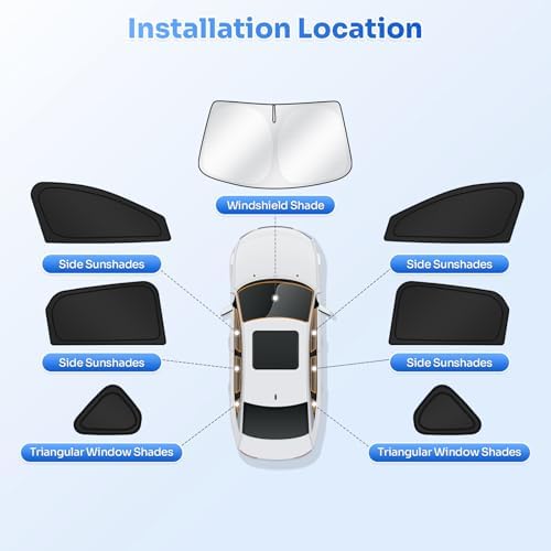 Canvcle Sunshades for 2025 2026 Kia K4 Accessories Windshield Sun Shade Side - Image 5