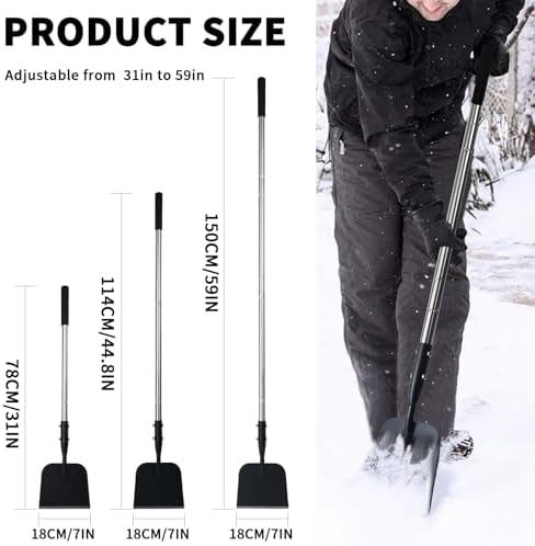 BARAYSTUS Flat Shovel with Adjustable Handle, 59 in Floor Scraper, Ice Scraper - Image 4