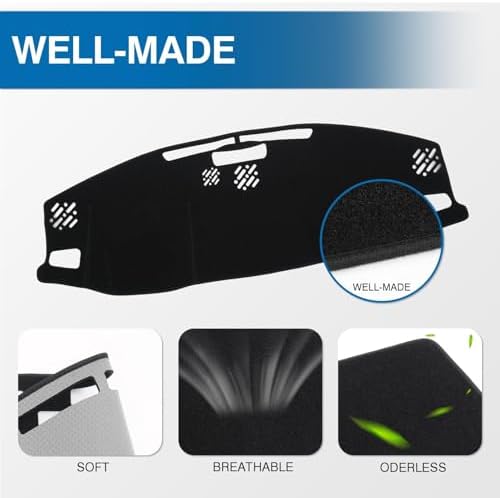 KUST Black Dash Cover for Jeep Grand Cherokee 4XE 2022-2025 2026 Non-Slip - Image 4