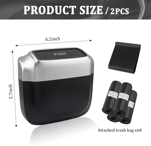 IHOTDER 2PCS Car Trash Can - Image 2
