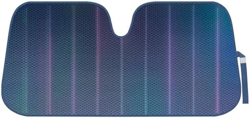 BDK Iridescent Matte Black Front Windshield Sunshade Accordion Folding Style by BDK