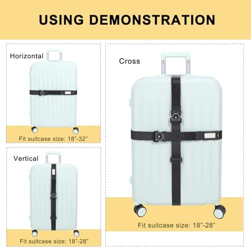 Vigorport Luggage Straps for Suitcases TSA Approved Suitcase Belt - Image 5