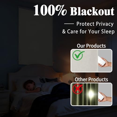 100% Blackout French Door Curtains, Room Darkening Shades Small Window Curtain - Image 2