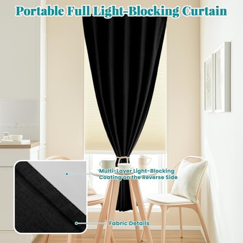 100% Blackout Self Adhesive Portable Curtains - Image 6