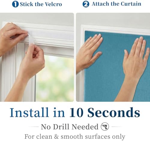 100% Blackout French Door Curtain- Privacy Thermal Insulated Door Window Curtain - Image 3