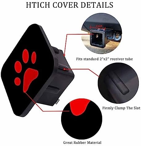 Trailer Hitch Receiver Covers Dog Paw Hitch Cover Protector, Cute Puppy - Image 3