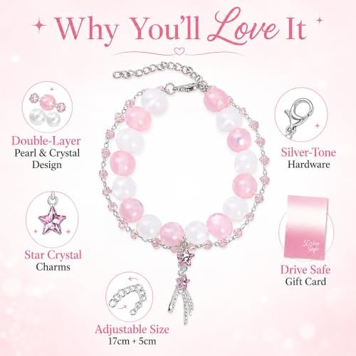 Steering Wheel Rosary, Star Rosary Rear View Mirror Charm Crystal Decor - Image 6