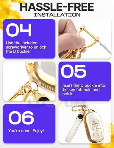 Lucrum Compatible with Honda Key Fob Cover & Keychain - Image 7
