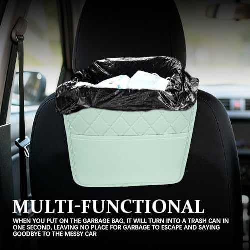 Car Seat Back Organizer, Leather Backseat Hanging Storage Bag, Car Large - Image 3