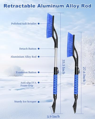 33'' Snow Brush and Ice Scraper - Image 5