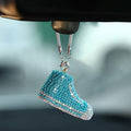 Bling Sneaker Shoe Sparkly Car Hanging Ornament, Cute Crystal Rear View Mirror by YOYLMAL