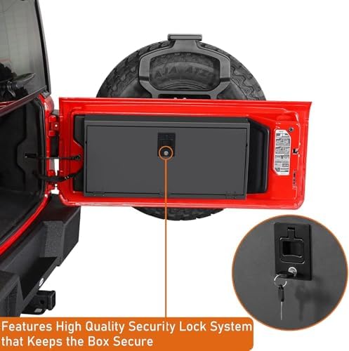 u-Box JL Tailgate Table Storage Lock Box Foldable Cargo Shelf Organizer - Image 2