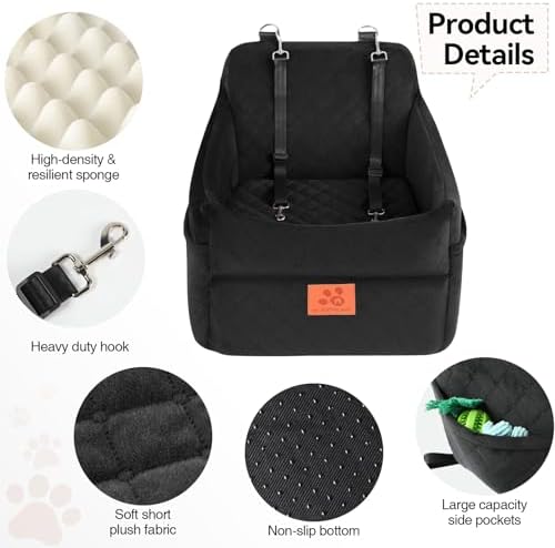 GL GLENSLAVE Dog Car Seat for Small/Medium Dogs, Dog Booster Car Seats - Image 5