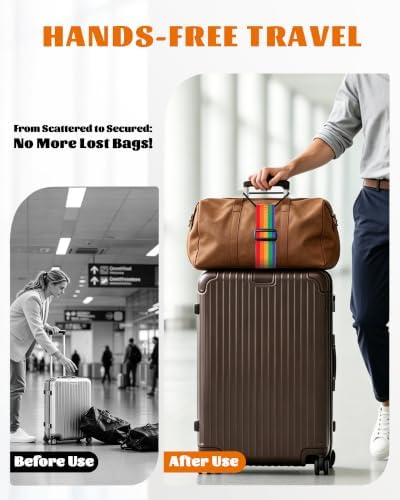 2-Pack Strong Adjustable Luggage Connector Straps - Image 3
