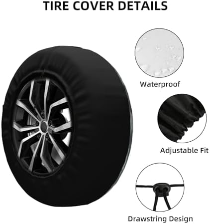 Cat Selfie with Dinosaur Spare Tire Cover Waterproof Wheel Cover 15 Inch - Image 5