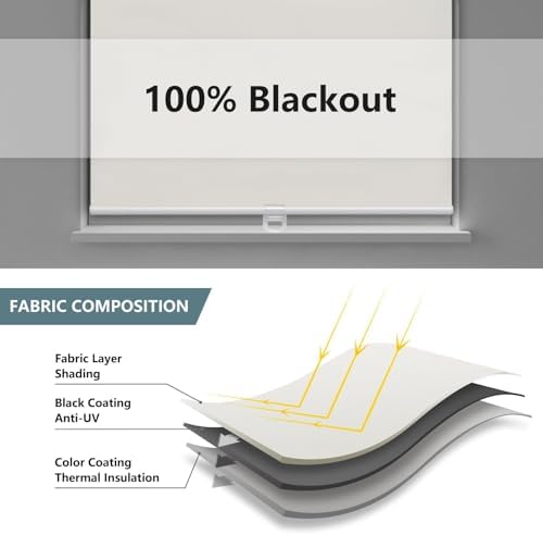AOSKY Blackout Cordless Roller Shades - Image 4