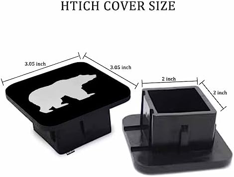 White Bear Receiver Hitch Tube Cover Cute Animal Bear Walking Car Rear Trailer - Image 2
