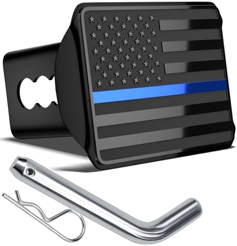 Heavy American Flag Metal Trailer Hitch Cover by OGYE