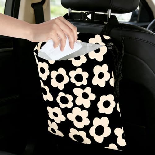 Black Flower Car Trash Bag - Image 6