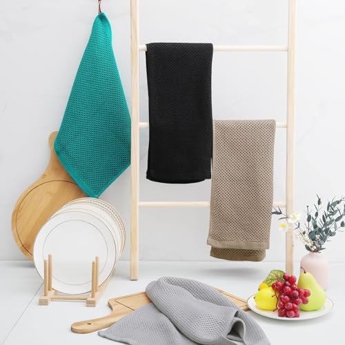 Homaxy 100% Cotton Waffle Weave Kitchen Dish Towels 4-Pack - Image 6