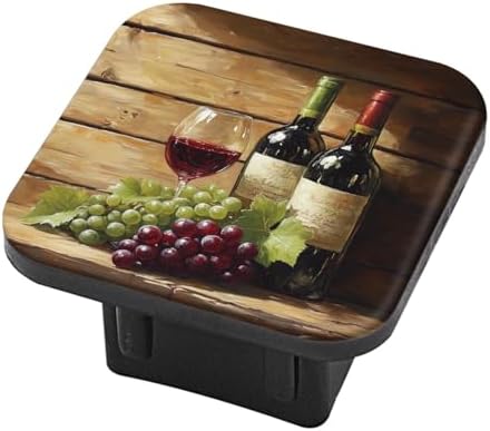 Hitch Cover Fits for 2-Inch Hitch, Richness of Red Wine in Rustic Setting by PATBIXES