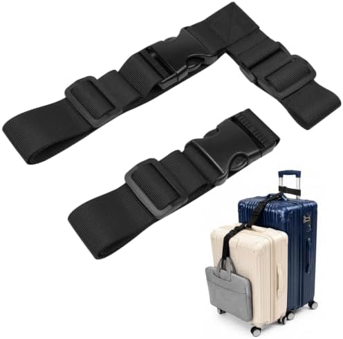 2 Pack Luggage Straps for Suitcases, Luggage Straps by Unknown