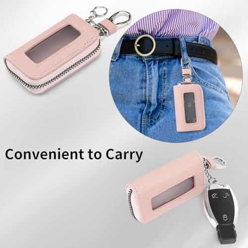 SENDEFN Universal Car Key Fob Case Leather Smart Remote Keychain Protector - Image 5