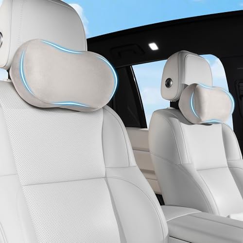 Car Neck Pillow Seat Ergonomic Design Memory Foam, 2 Pack by Dapucarin
