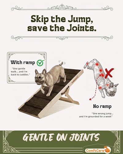 Dog Ramp for Bed, Height Adjustable Non-Slip Ramp for Medium Dogs - Image 3