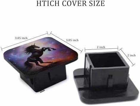 Unicorn Truck Hitch Covers Black Unicorn Universe Galaxy Space Rubber Trailer - Image 2