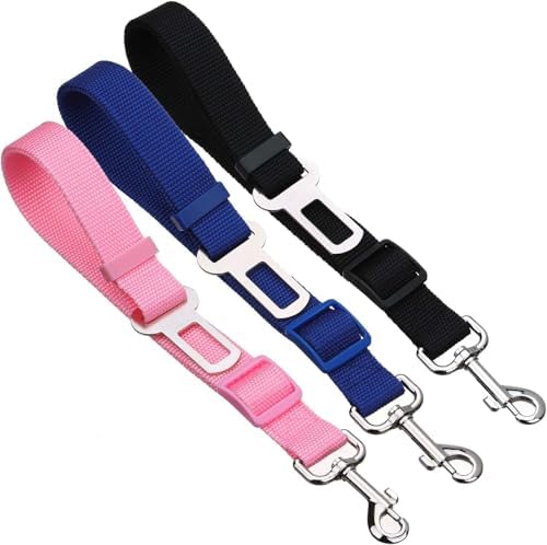 Elisel 2 Packs Adjustable Length Pet Dog Cat car seat Belt Pet seat Belt Pet - Image 5