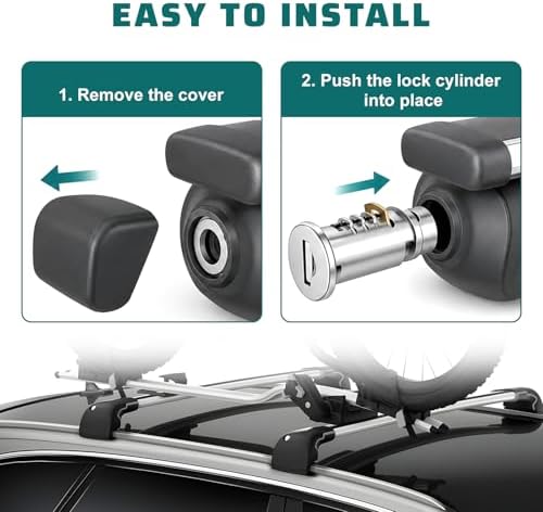 2 PCS Lock Cores, One-Key System Locking Kit Includes 1 Control Key, 2 Keys & 2 - Image 4