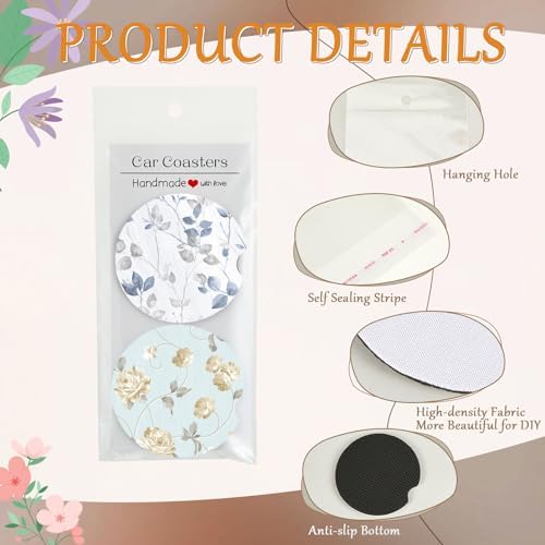 Tioncy 400 Pcs Sublimation Car Coaster Blank Set Packaging - Image 3