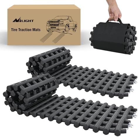 Nilight Tire Traction Mats 7 Ton Heavy-Duty 39" Recovery Tracks 2 Pack by Nilight