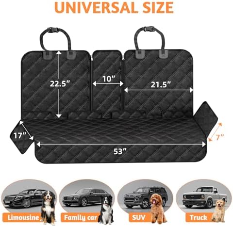 Simple Trending Dog Car Seat Cover, Back Seat Pet Bed Mat Protector Waterproof - Image 3