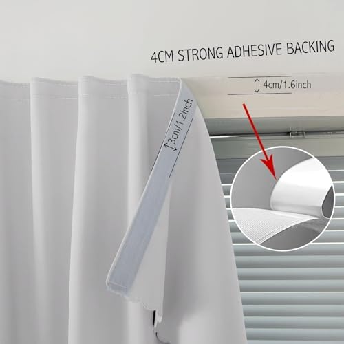 Blackout Curtains for Bedroom Sticky Curtain Blackout Window Cover Self - Image 7