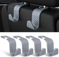 4-Pack Car Headrest Hooks Holds 55lbs Seat Storage Organizer by Amooca