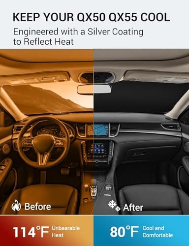 Proadsy Custom Fit 2019-2025 Infiniti QX50 QX55 Car Windshield Sun Shade - Image 3