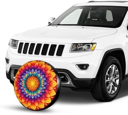 Spare Tire Cover，Mandala Camper Spare Tire Cover Waterproof Sun Protection - Image 4