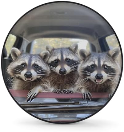 Animals Funny Raccoon Spare Tire Cover Waterproof Dust-Proof Spare Wheel Covers by Unknown