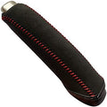 Loncky Black Genuine Leather Handbrake Cover by LonckySteeringWheelCover