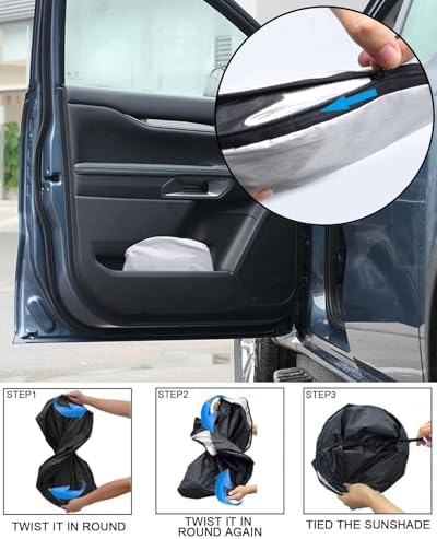 Foldable Front Windshield Sun Shade fit - Image 4