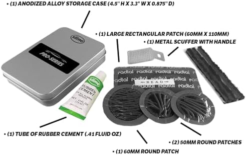 Slime 20458 Tire Repair Patch & Plug Kit, Pro-Series, Storage Tin - Image 3