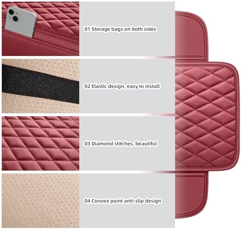 Leather Waterproof Car Armrest Console Pad - Image 6