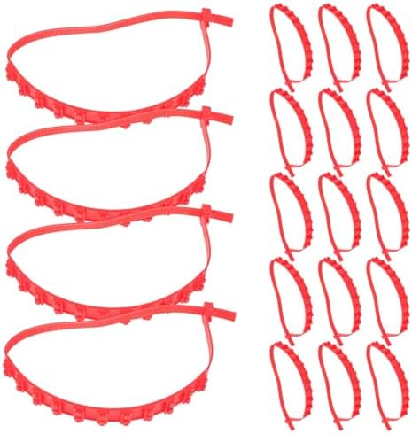 20 Piece Orange Rubber Car Suv Anti Skid Snow Chains Reusable by TIDTALEO