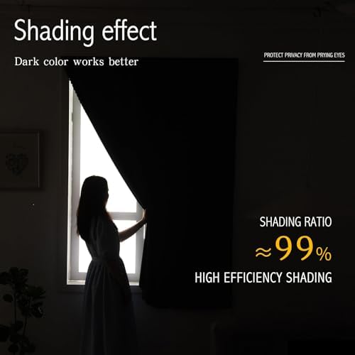 Self Adhesive Curtains, Stick Curtain Blackout Shades Window Cover Curtains - Image 4