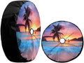 KiuLoam Ocean Sunrise Tropical Palm Tree Spare Tire Cover by KiuLoam